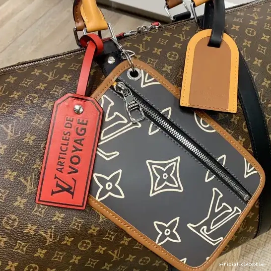 Official oldcobbler VUITTON KEEPALL 50 BANDOULIÈRE LOUIS 0515